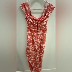Abercrombie & Fitch Pink Ruched Sheath Dress Sweetheart Neckline